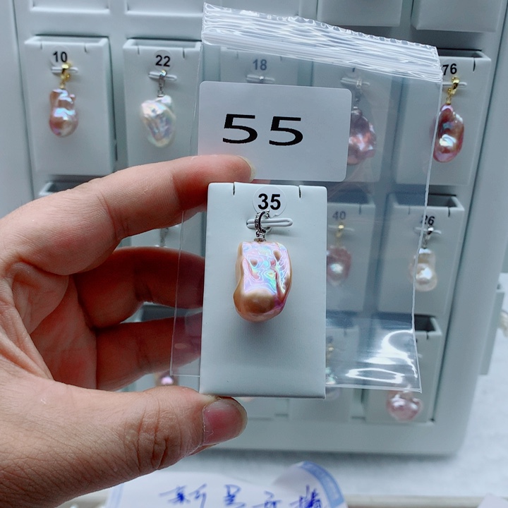 合金吊坠(不含链)淡水珍珠