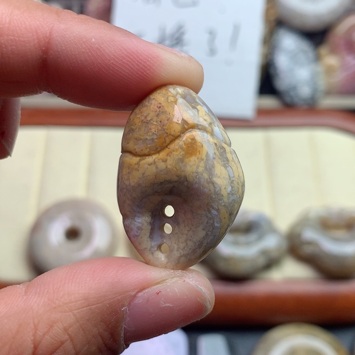 硅化珊瑚（珊瑚玉）颈饰未镶嵌