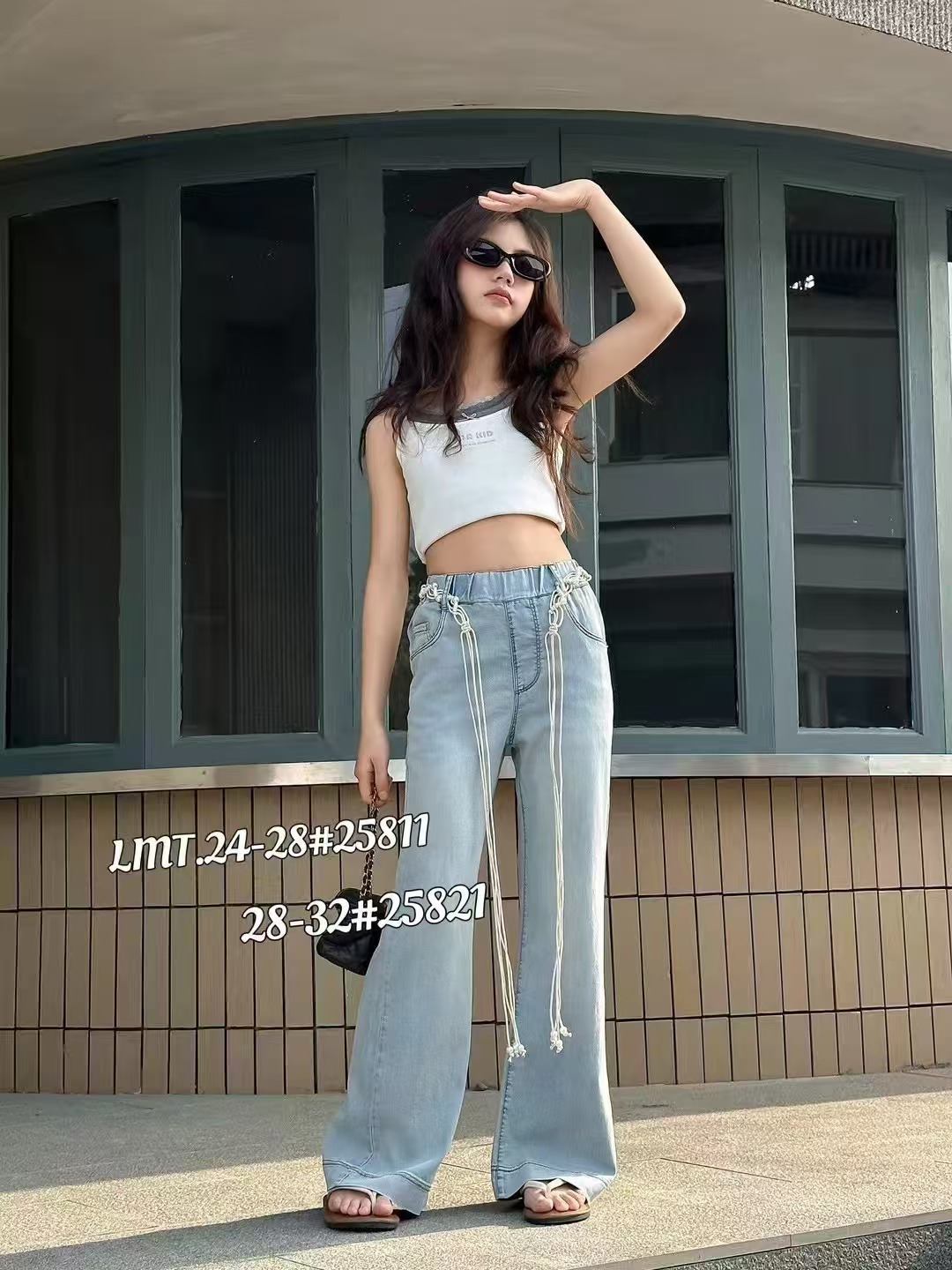 高档尾货小童中童大童牛仔裤短袖直播专用3