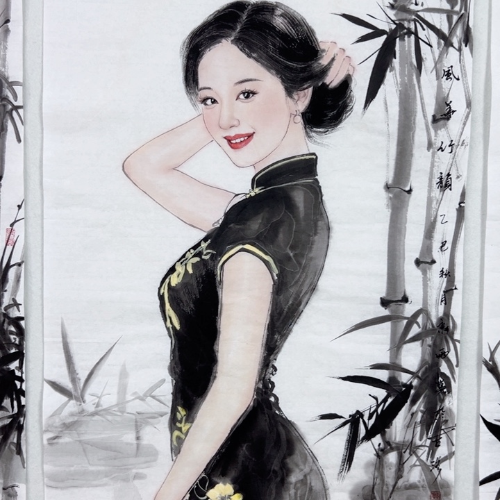 国画郭新雨老师写实人物画