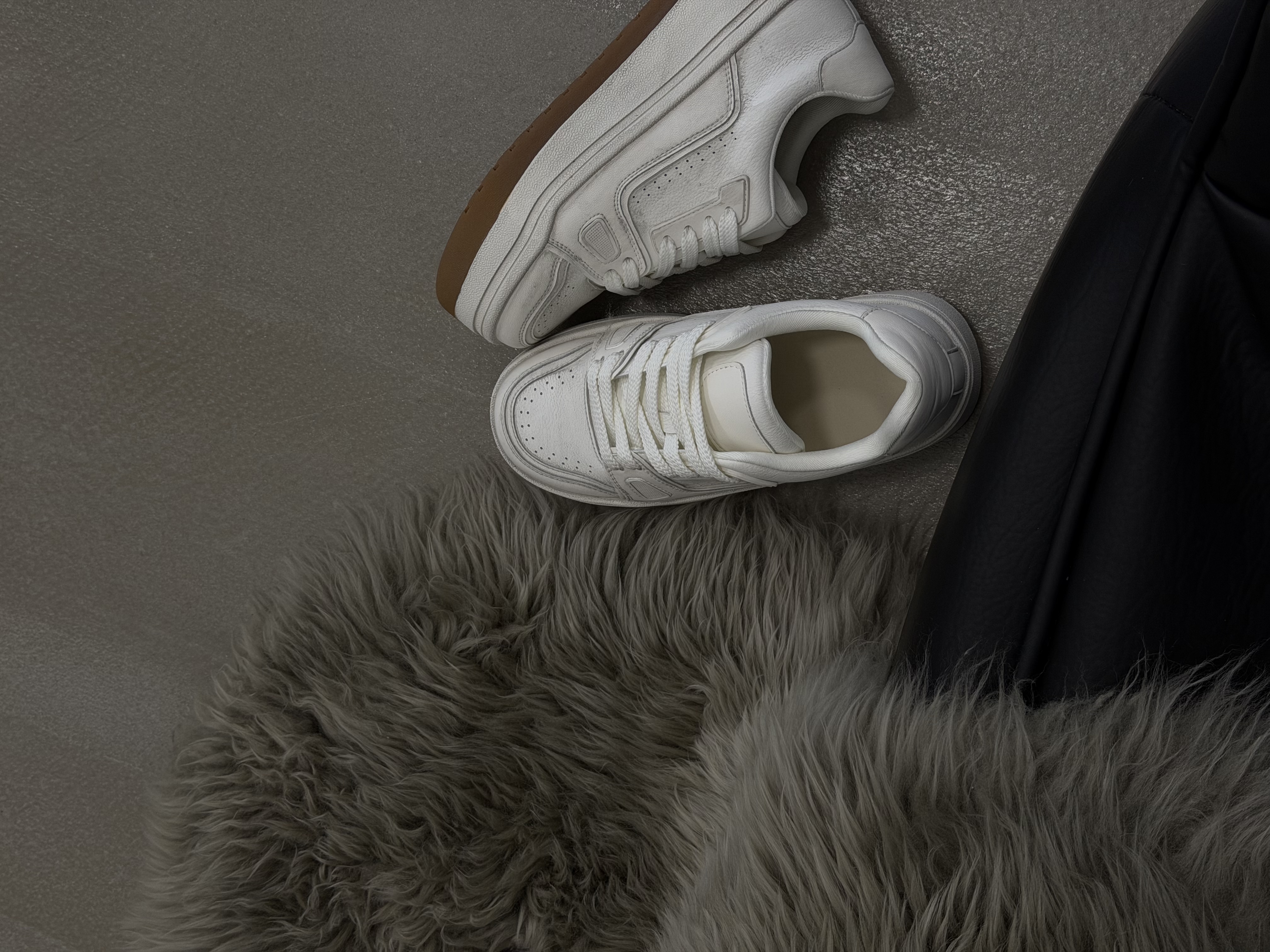 解构休闲厚底拼接板鞋