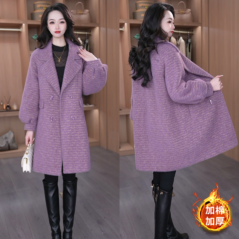 优雅新款气质时尚大气减龄休闲收腰显瘦韩版风衣加棉外套29010