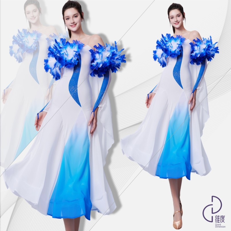 【维度舞服】SQ41新款连衣裙赛裙摩登蹈服练习服性感修身