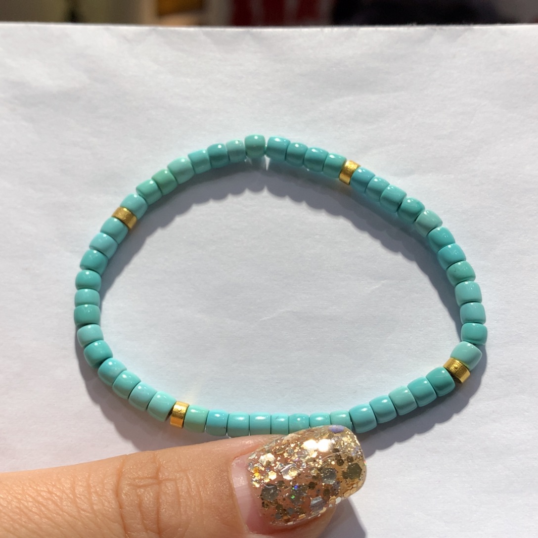 18K金镶嵌绿松石单圈