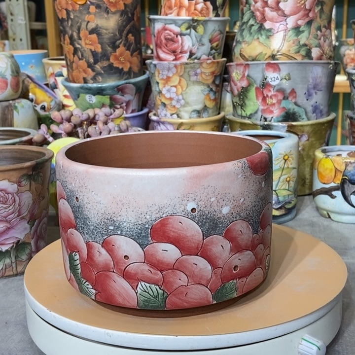 红陶景德镇艺术手绘作品