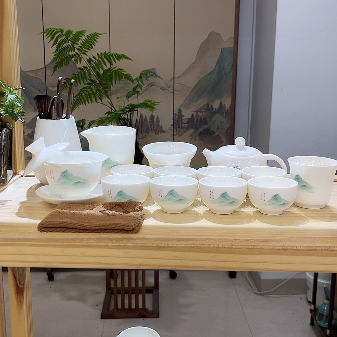 【都彩】又见青山羊脂玉瓷21头