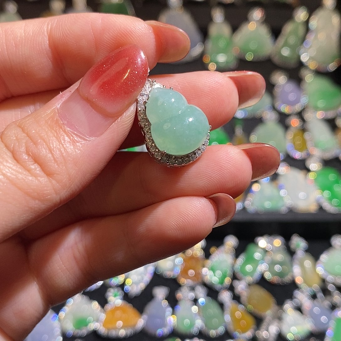 颈饰银S925镶嵌翡翠r