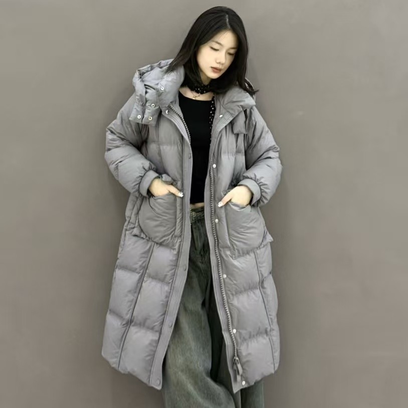 茶茶家8003长款羽绒外套