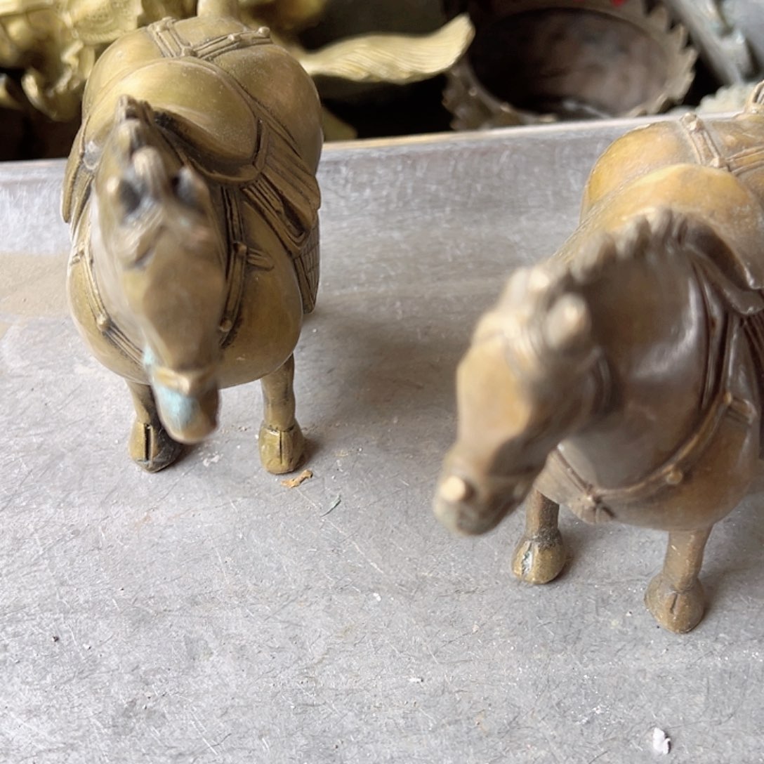 六**财黄铜摆件工艺品，