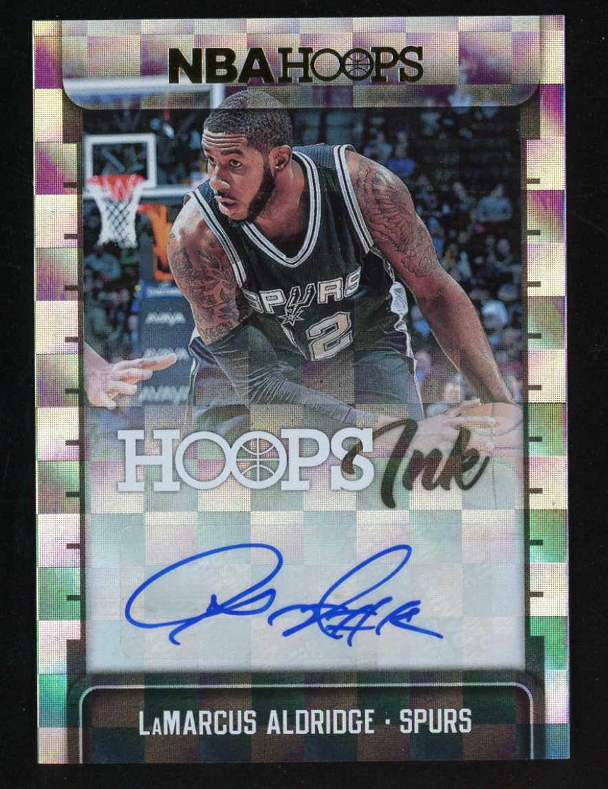 阿尔德里奇 hoops银格子折 签字卡 马刺队 保真 正版球星卡