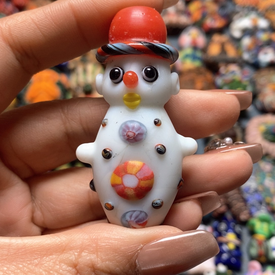 琉璃颈饰印度尼西亚雪人