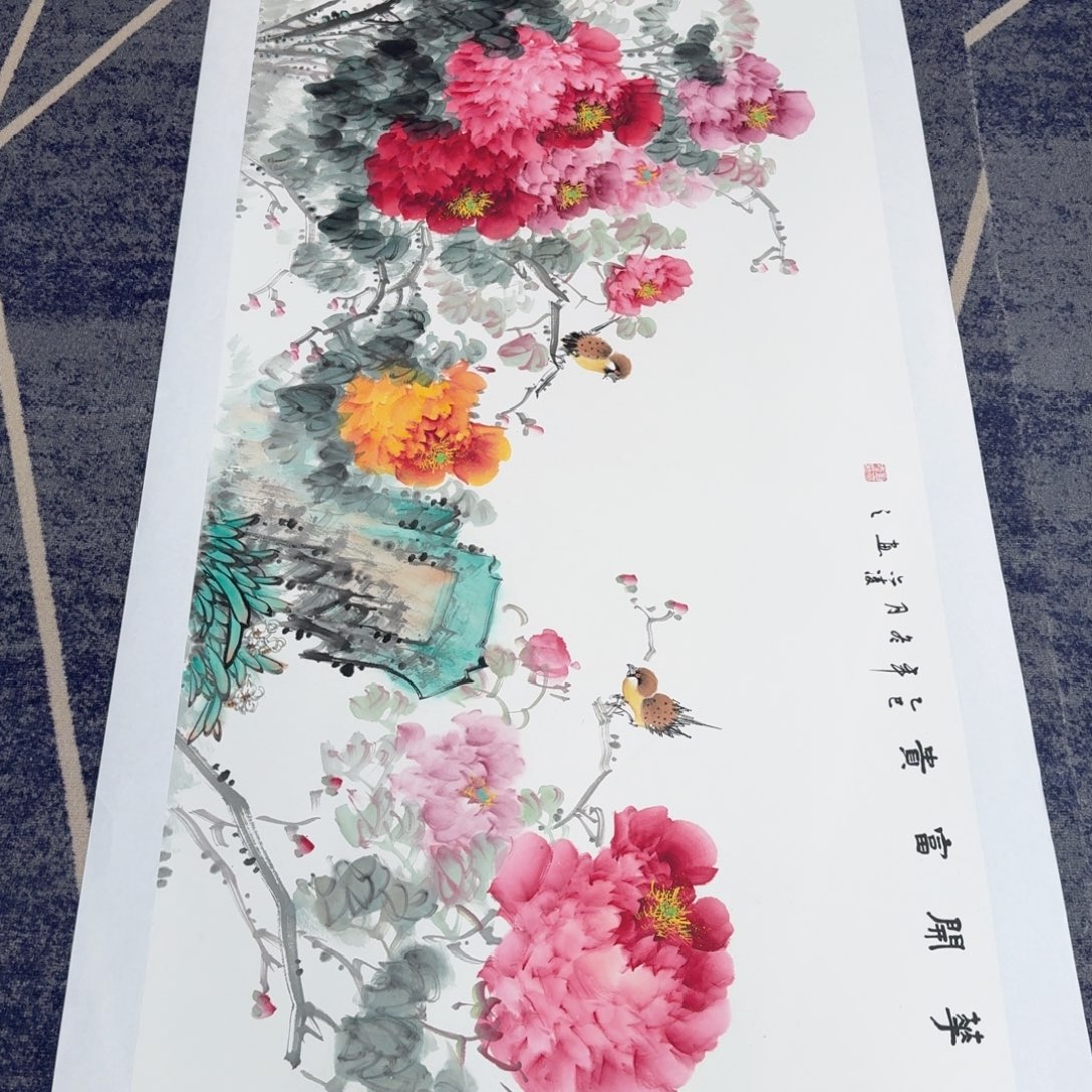 国画国画作品山水花鸟纯手绘