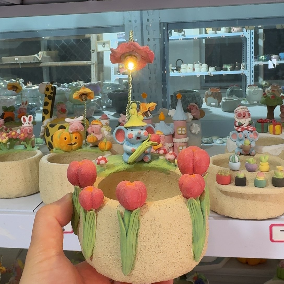 厂家直销手工花盆摆件