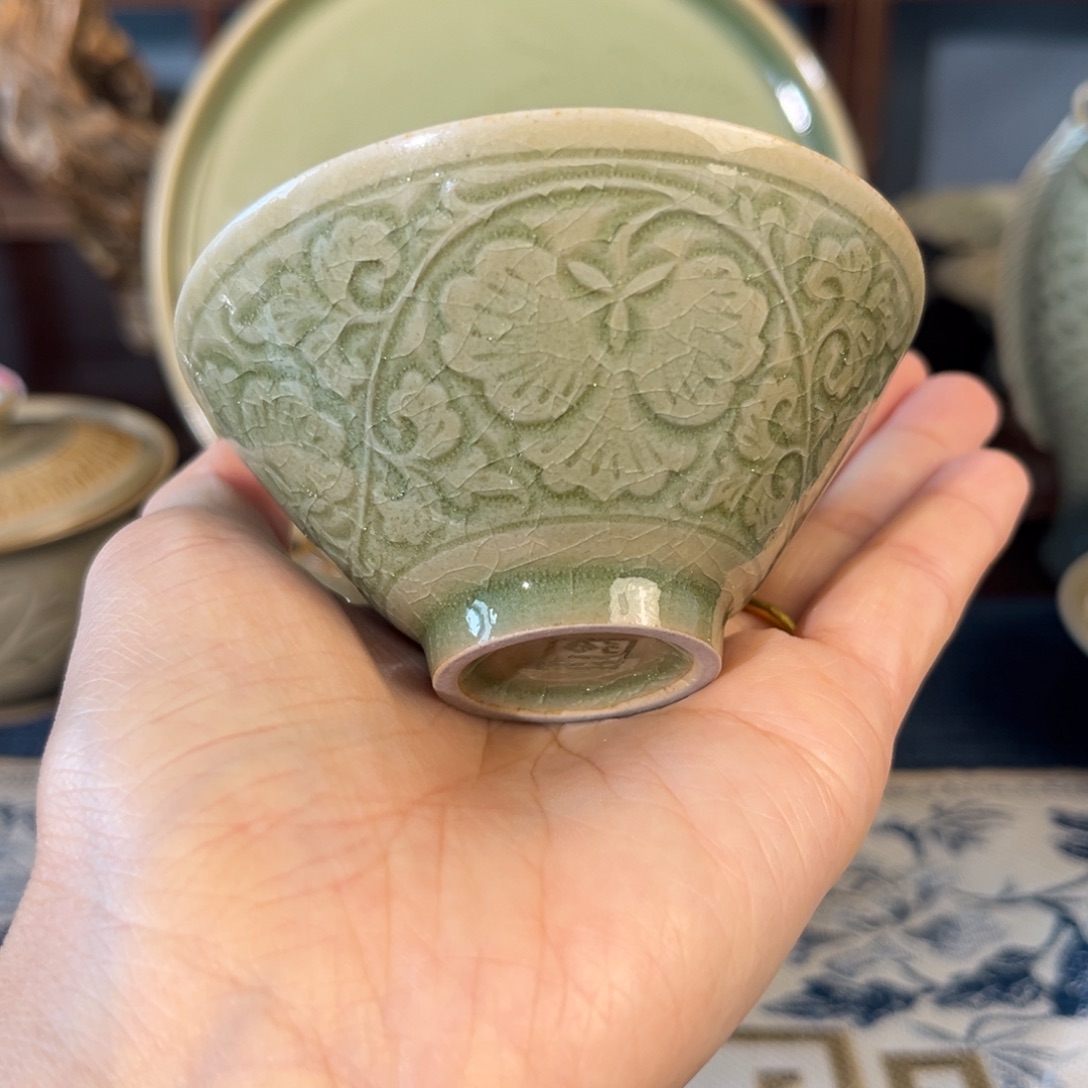 陶片儿白老师煤烧仿古五代时期斗笠杯