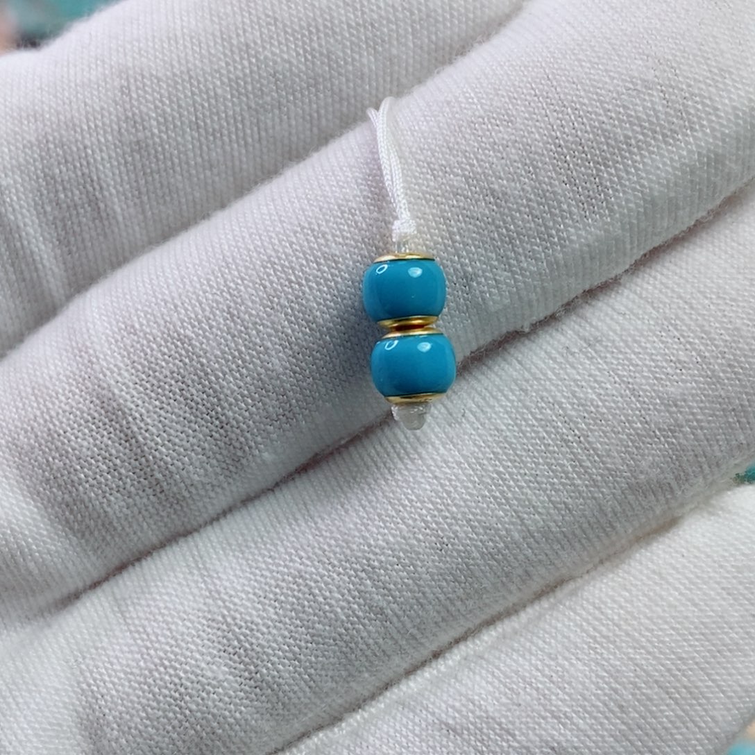 绿松石18K金镶嵌珠宝奇石