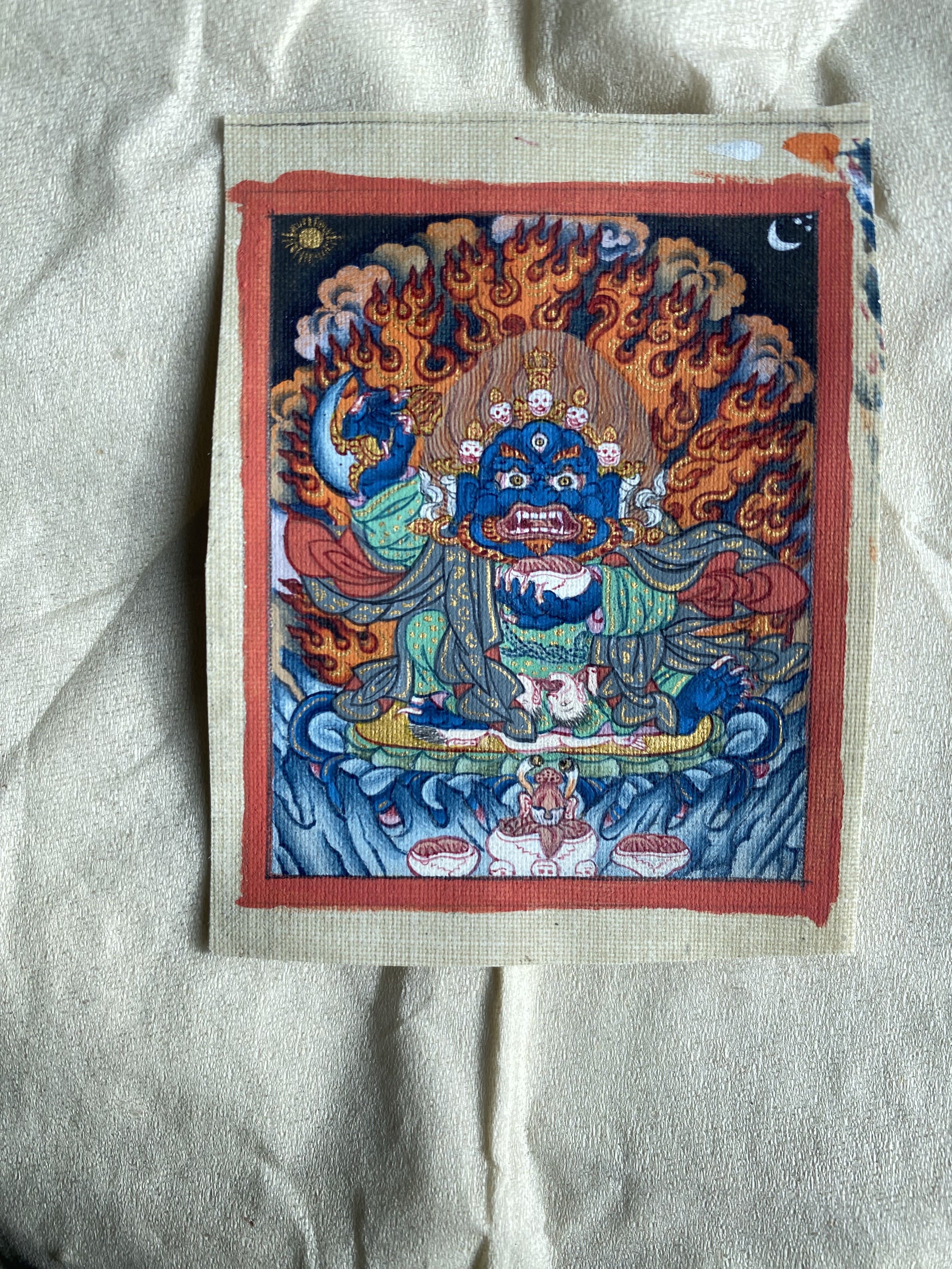噶玛噶赤画派双臂大黑天唐卡