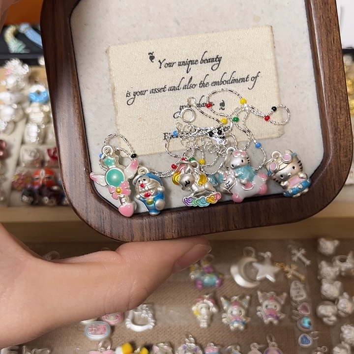 足银布艺银饰x5+项链