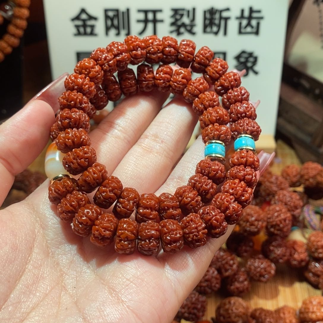 金刚菩提手串无****?12双圈泰森配饰