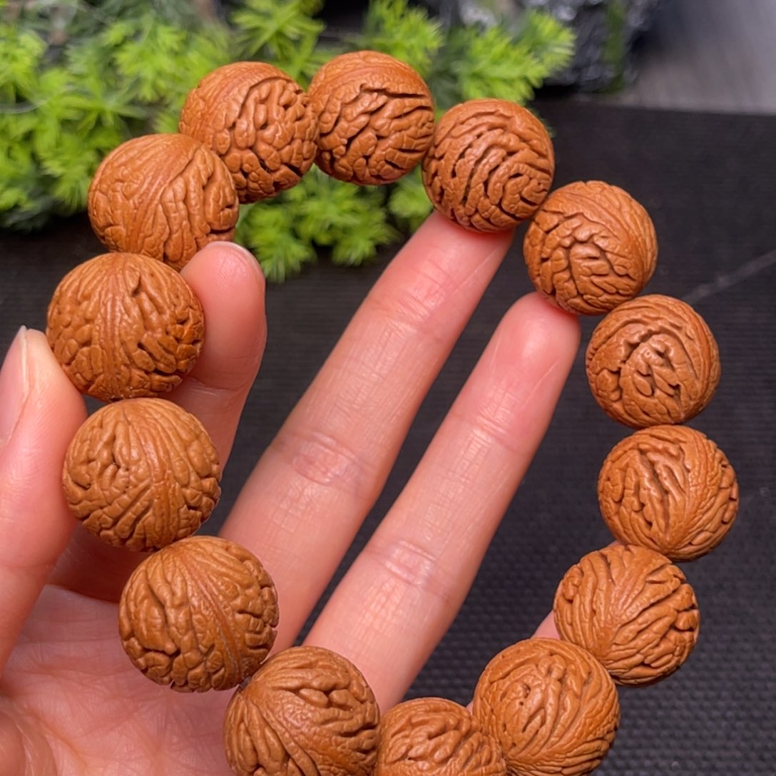 桃核手串龙纹桃核
