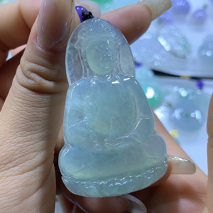 翡翠颈饰未镶嵌天然翡翠A货吊坠