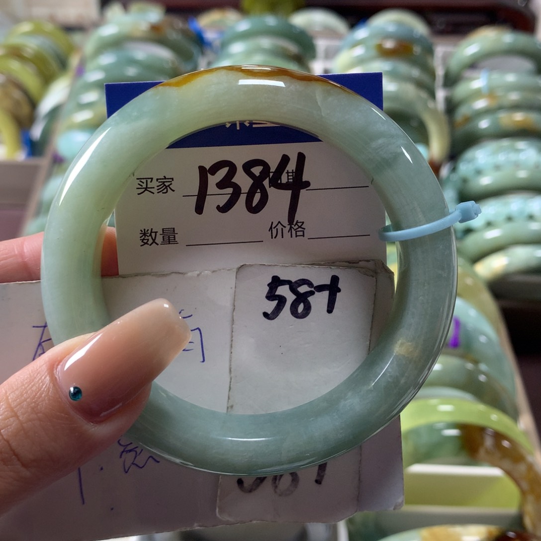 蛇纹石玉未镶嵌手镯1384
