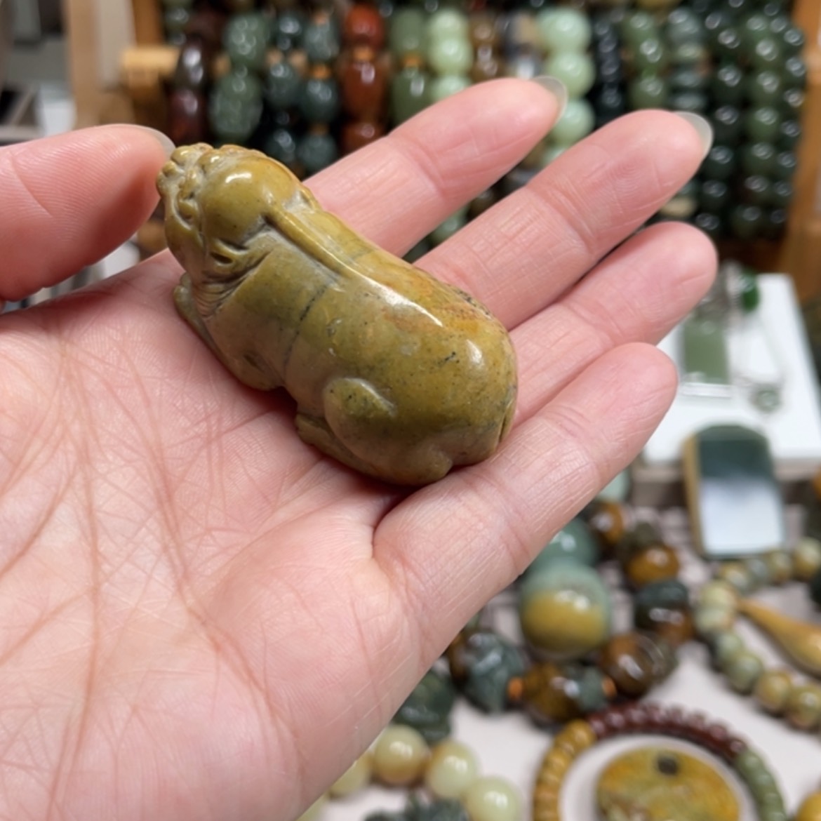 【闪购商品】岫岩河磨玉（透闪石质玉）挂件未镶嵌