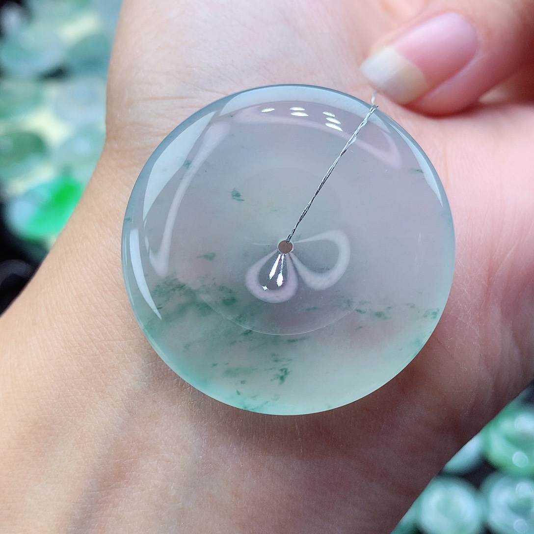 翡翠颈饰未镶嵌30尺寸35.2-6.6