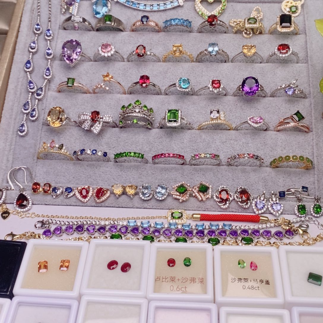 定制红宝石银S925镶嵌戒指