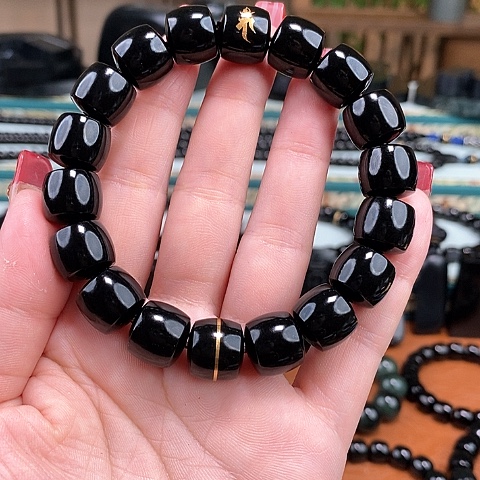 和田玉手链未镶嵌小****头