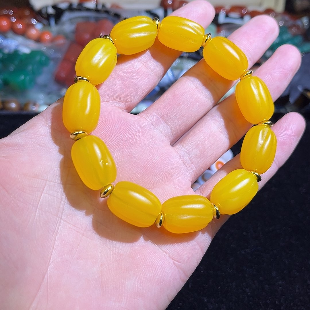 玛瑙/玉髓未镶嵌珠宝半成品黄玛瑙卡12*18mm