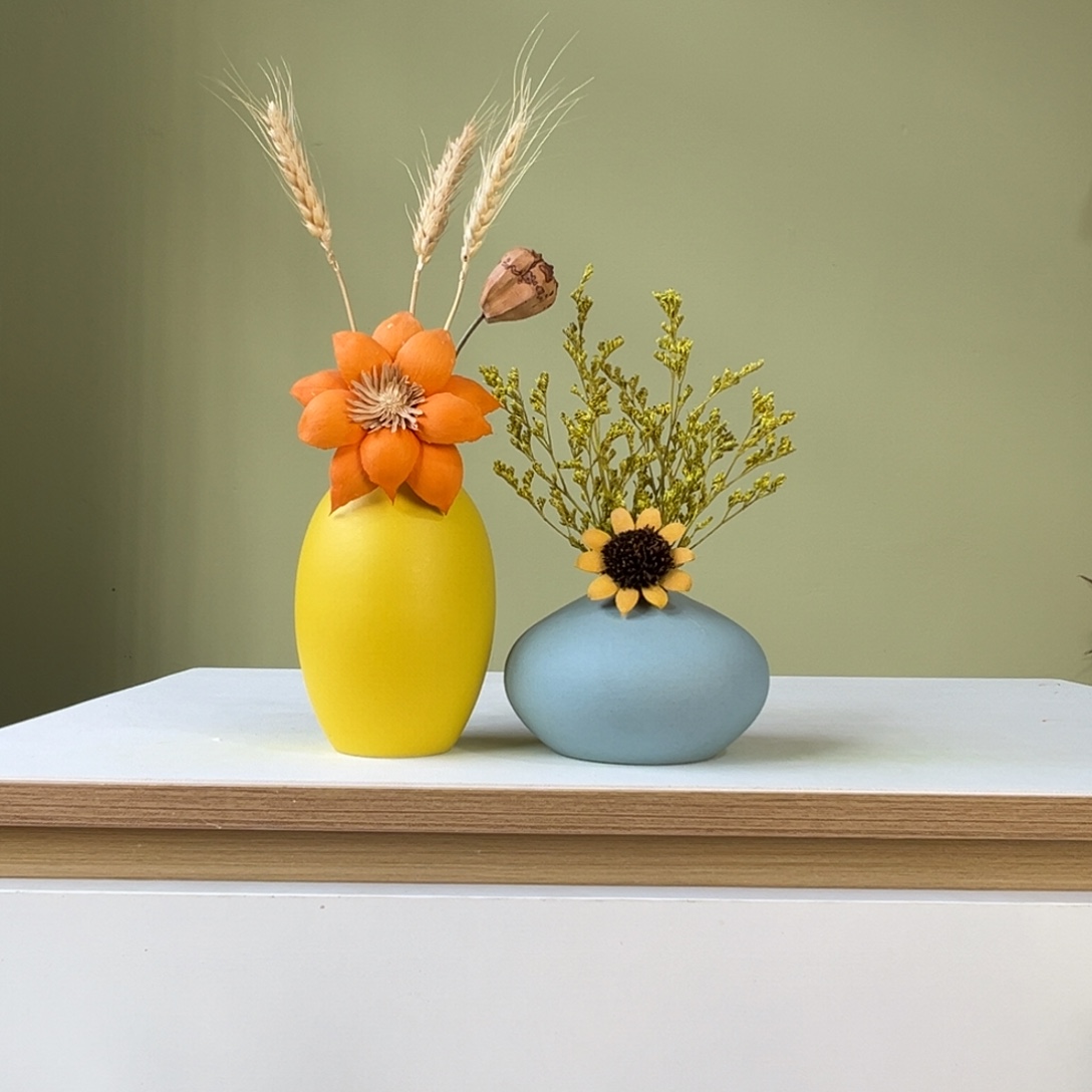 陶瓷花瓶陶瓷花瓶带花高度20-30厘米左右