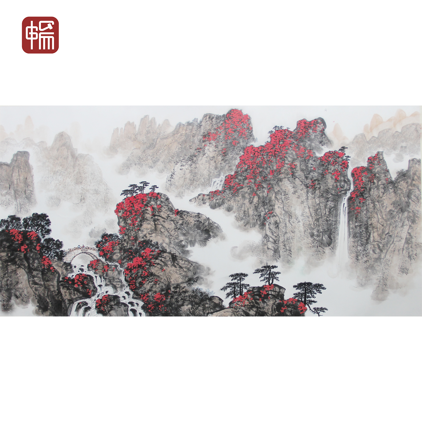 T825 1986年作《黄山秋色图》137*68(8.38) 纸本镜片 YQ