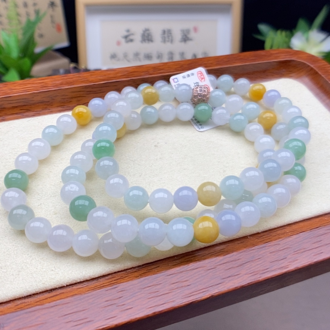 翡翠未镶嵌颈饰珠串