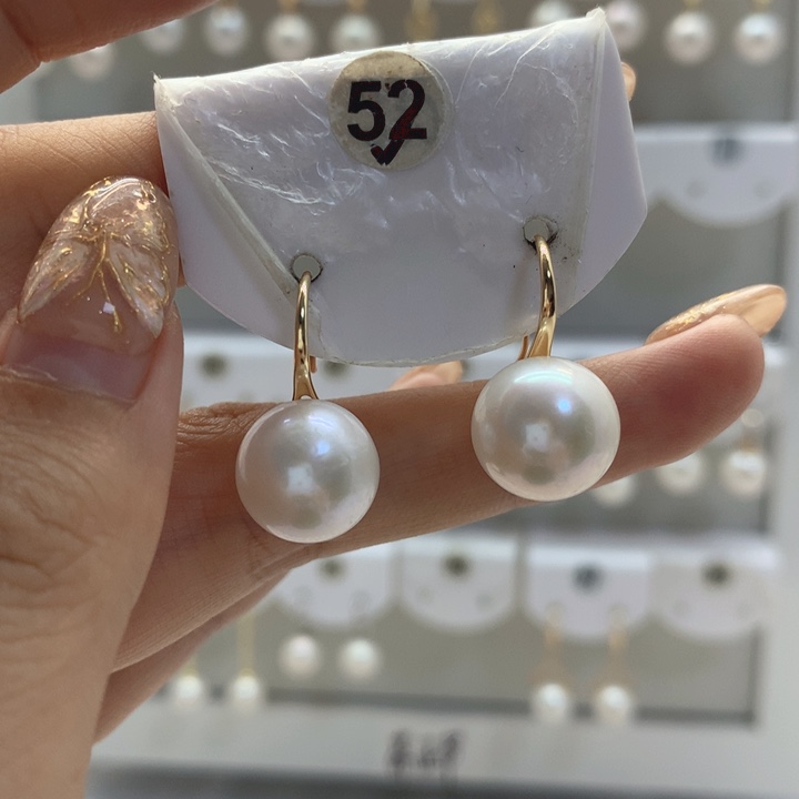淡水珍珠耳饰银S925镶嵌