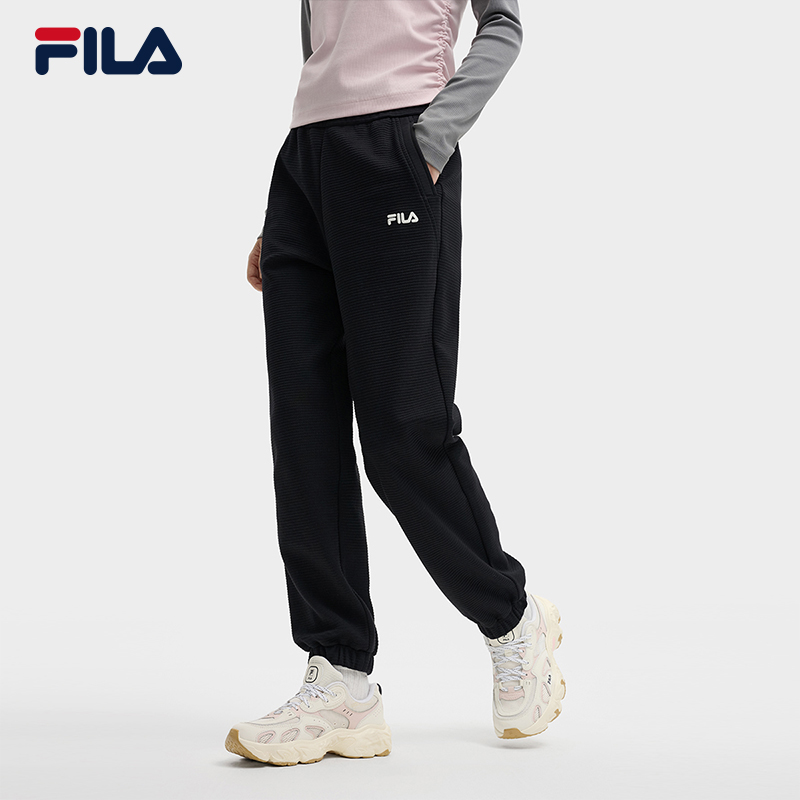 Fila/斐乐女士【肌理质感】秋季新款舒适百搭运动长裤F11W539604F