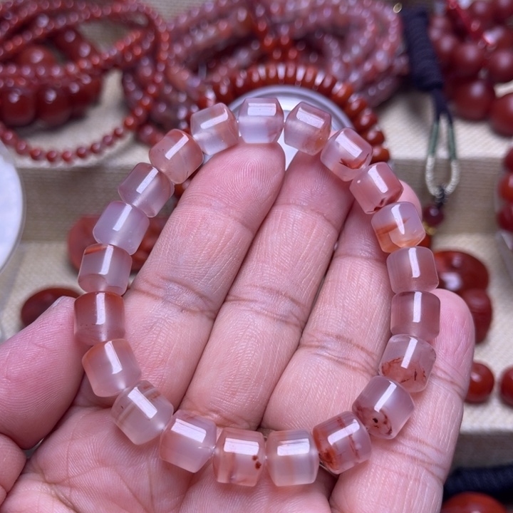 南红玛瑙未镶嵌手链红运当头9 M