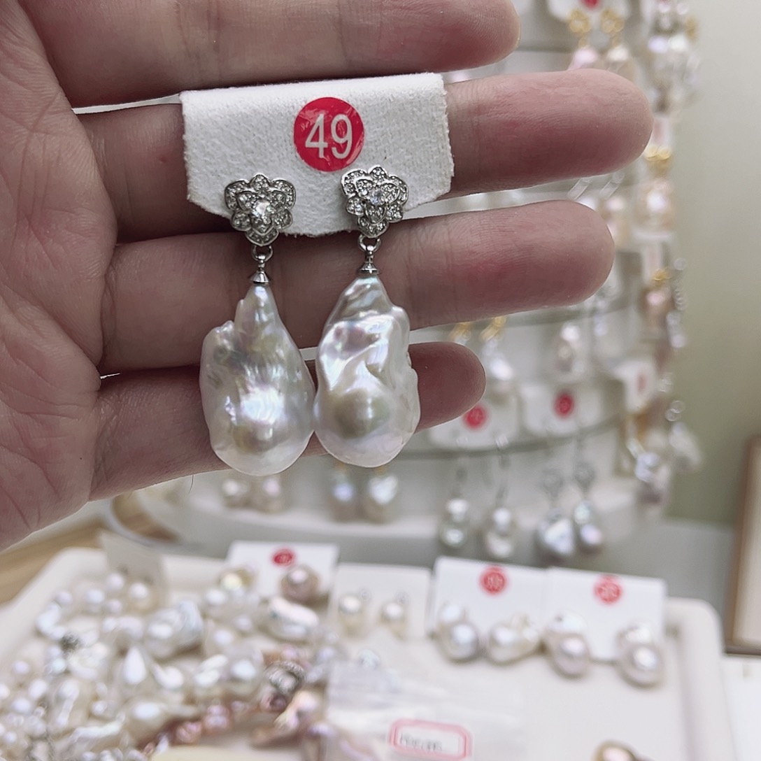 淡水珍珠银S925镶嵌颈饰静*❤