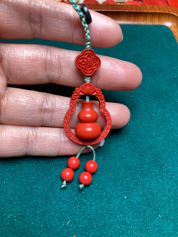 含辰砂工艺品【保真朱砂】红砂时来运转福在眼前钥匙挂包包挂