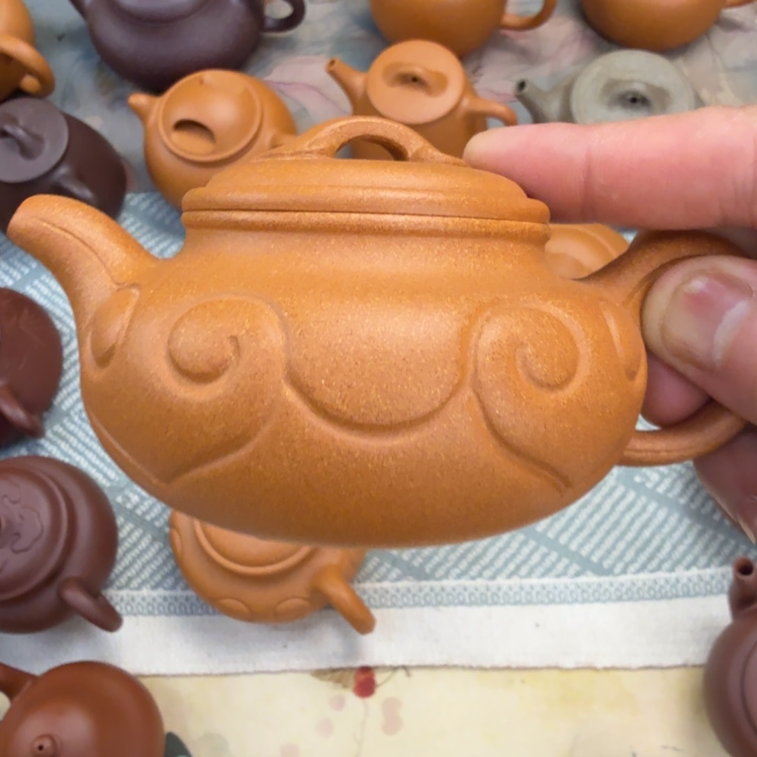 茶壶紫砂微瑕 仿古如意 185cc