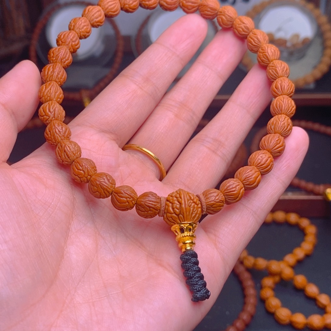 桃核手串龙纹桃核