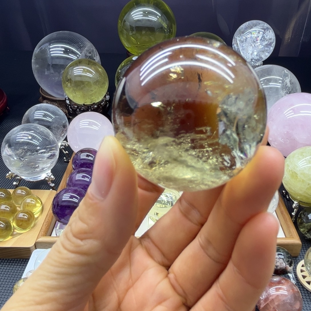 珠宝半成品未镶嵌水晶4.5公分