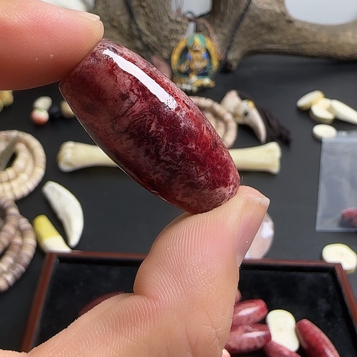 ^****^养殖鹿头骨制作 三界珠 天珠 一个 