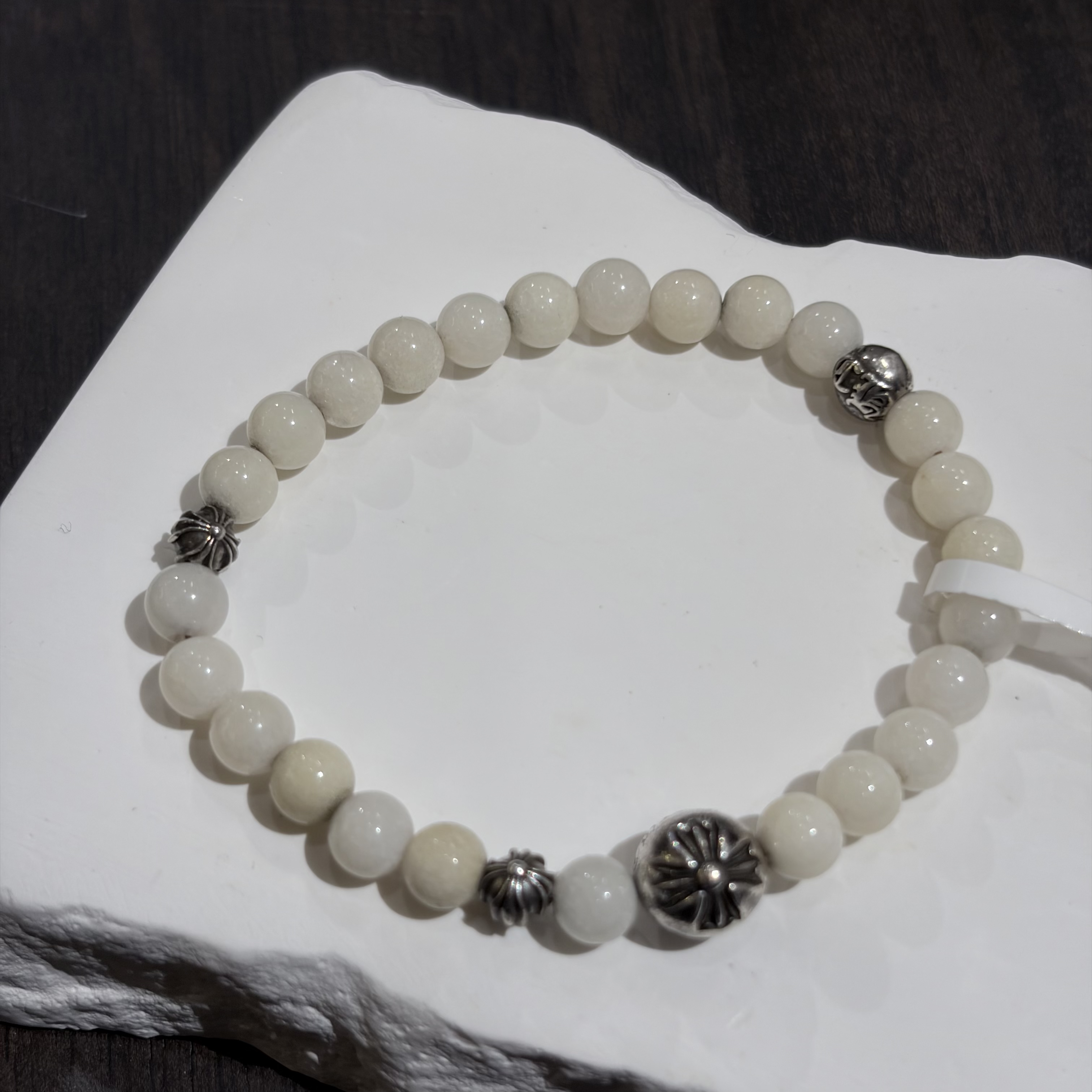 合金手链 Chrome Hearts 克罗心【中古】4mm白色四银珠手串