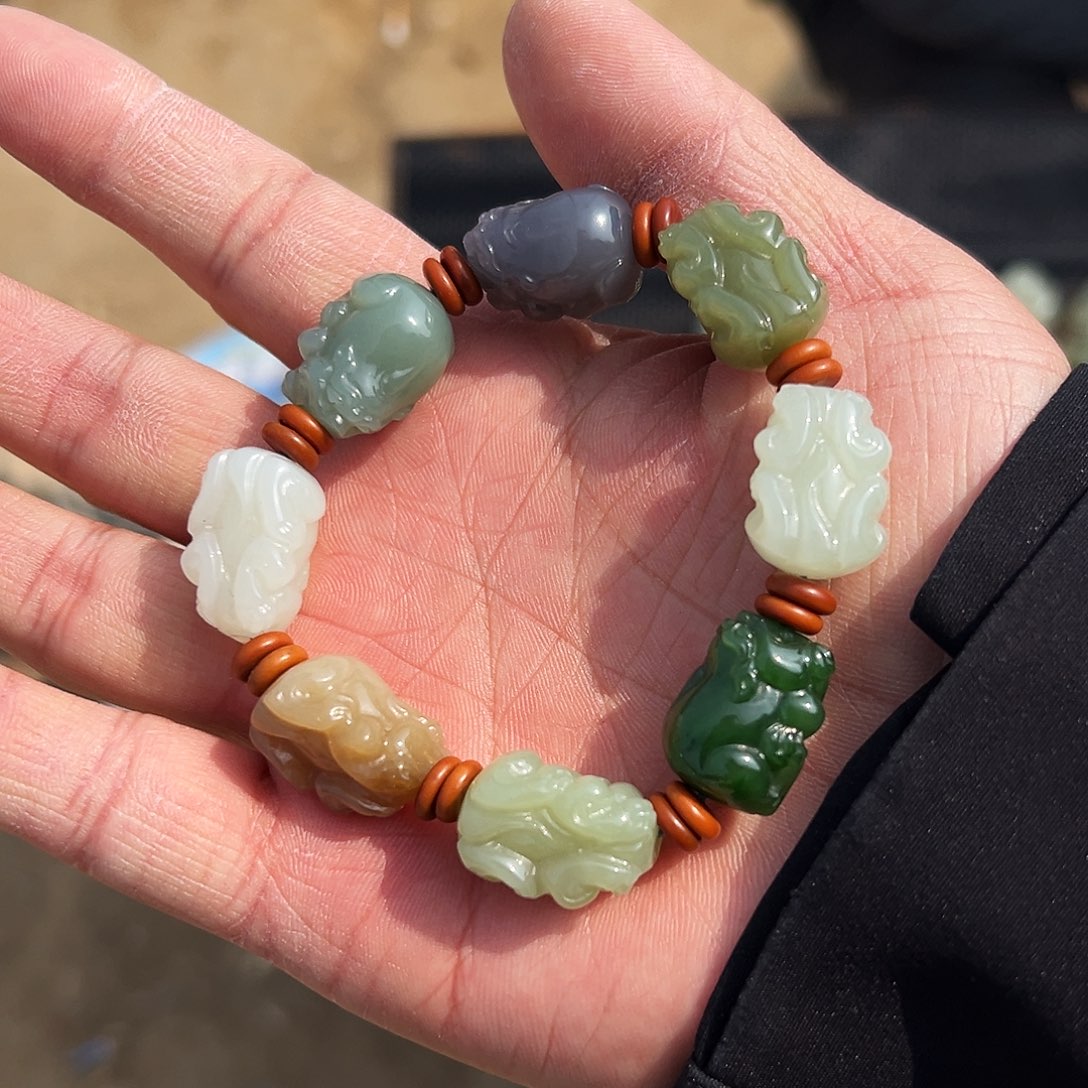 和田玉手串未镶嵌