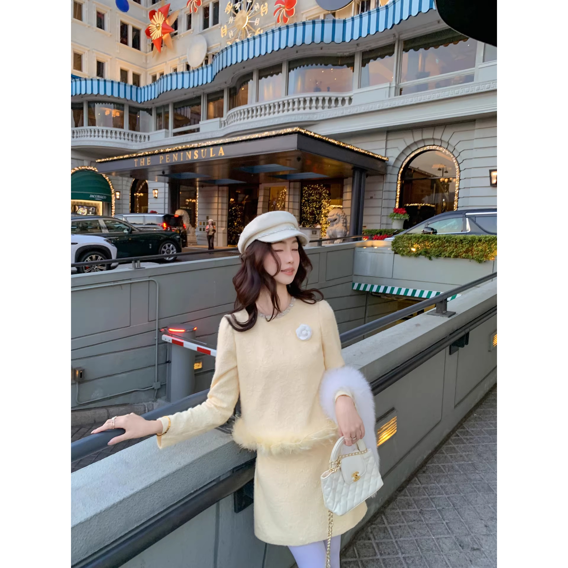 鱼兔子的兔子小香风气质显瘦2025韩版新款秋冬针织小众宽松两件套