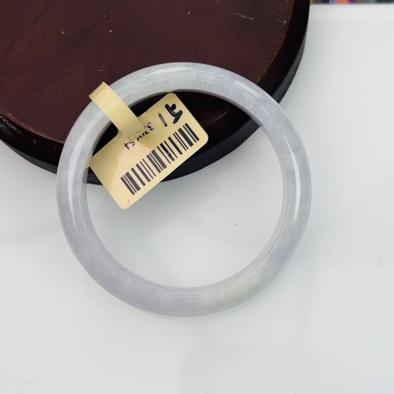  【秋姐翡翠】天然A货翡翠手镯52.4圈&W1-42