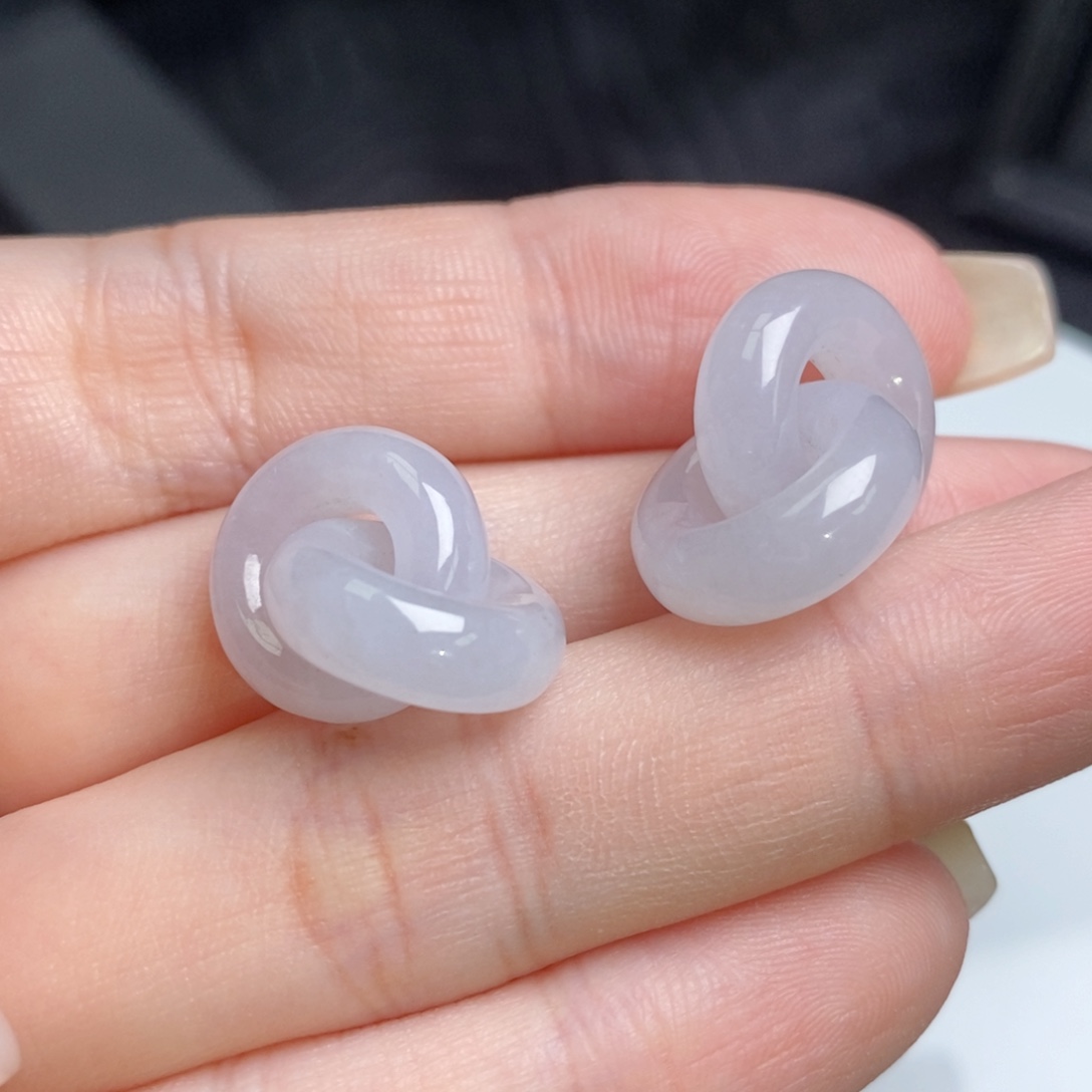 翡翠未镶嵌耳饰双环