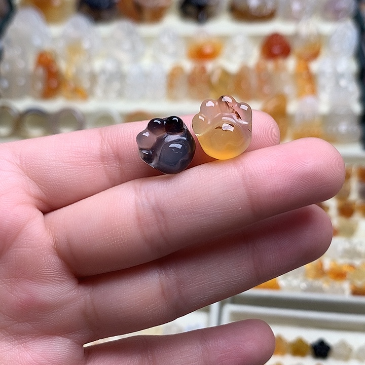 玛瑙/玉髓未镶嵌玛瑙猫爪/只