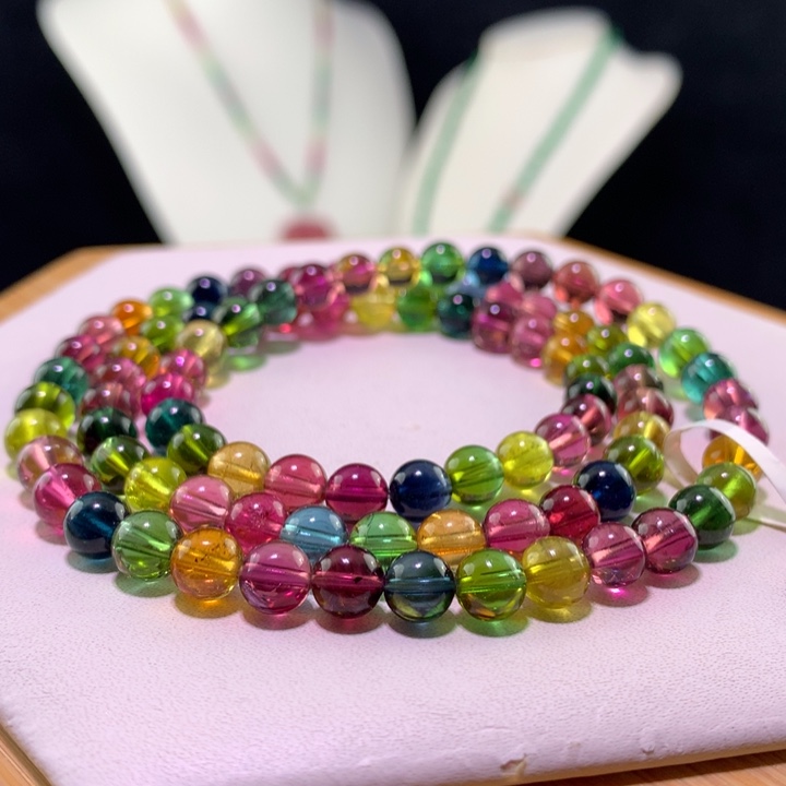 双色碧玺手链未镶嵌