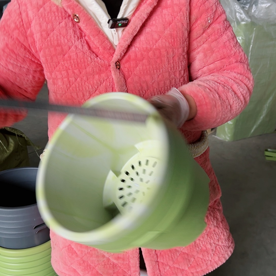 树脂瑕疵球根盆3#果绿色5个无托